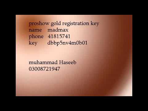 Proshow gold 9.0.3797 registration key